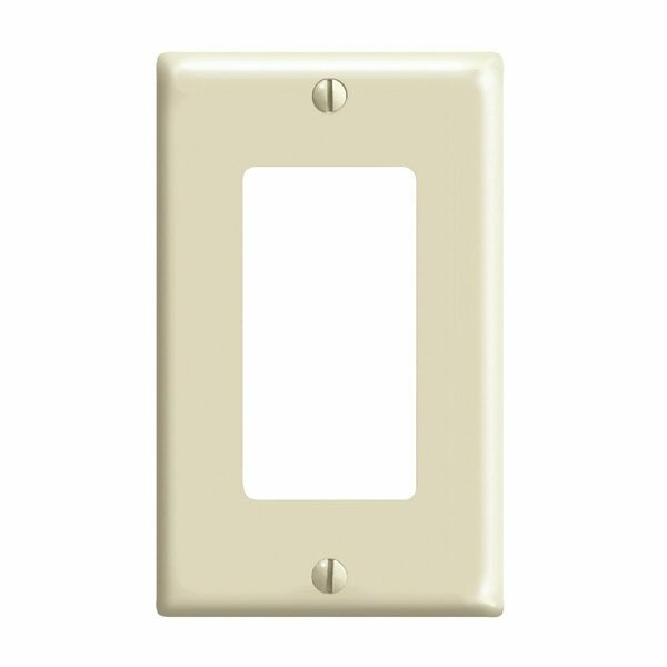 Leviton Decora 1-Gang Nylon Rocker Decorator Wall Plate, Ivory 123-80401-0NI